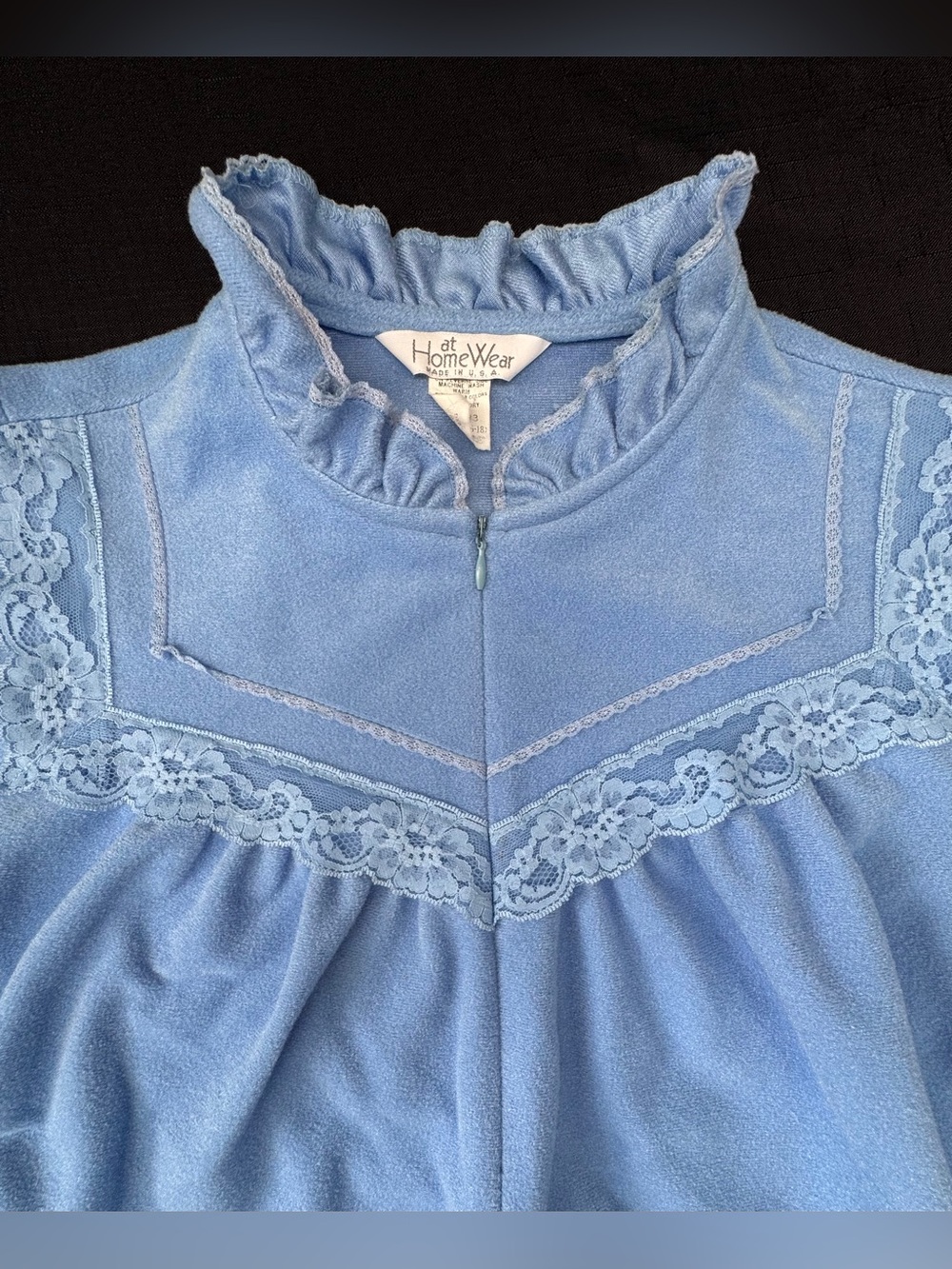 Vintage At Home Wear Sears Baby Blue Vintage House Coat House Dress XXL ((16-18) - Picture 12 of 16